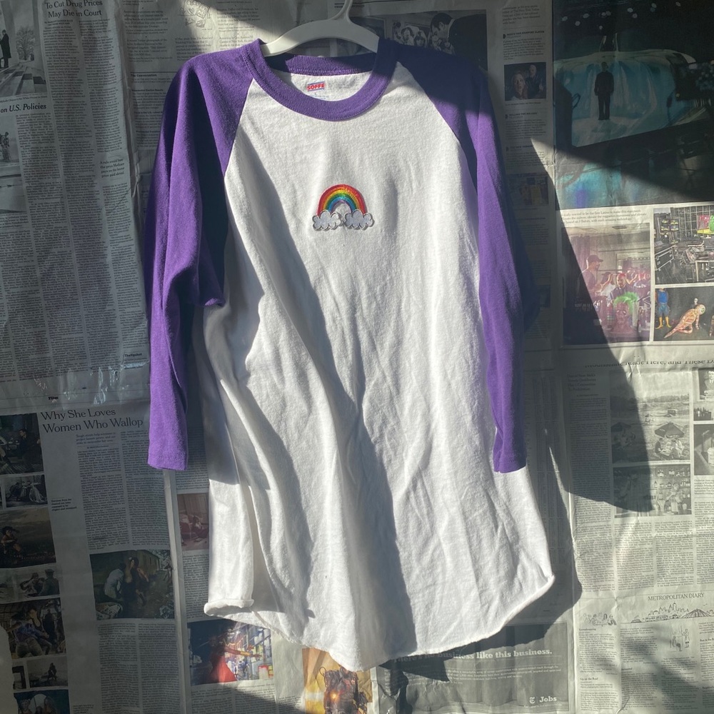 Custom T-shirt dress with a rainbow on it! 🌈 🌈